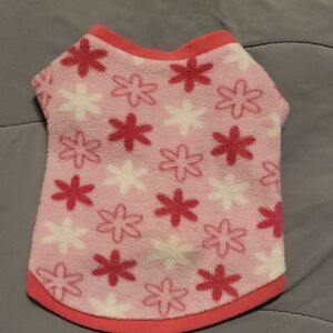 Pink Floral Pet Sweater 9 X 10.5